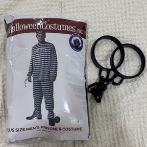 Adult Black and White Prisoner Costume